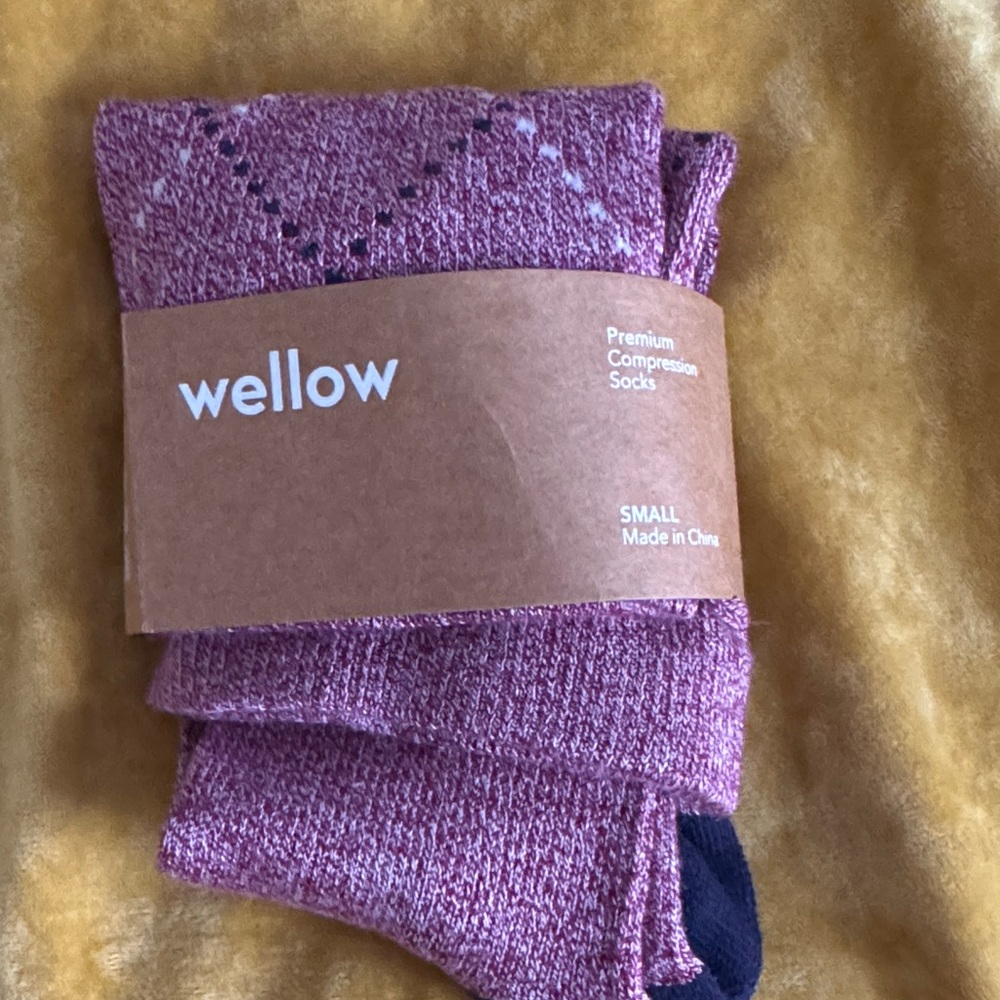 Wellow Premium Compression Socks - Purple size Small